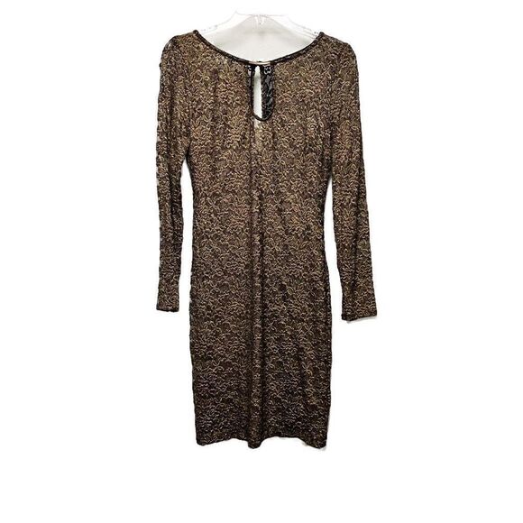 Bisou Bisou Michele Bohbot Black & Gold Dress - Picture 1 of 5